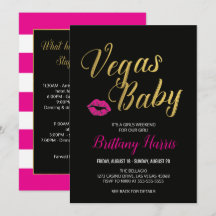 Vegas Baby Itinéraire Invitation