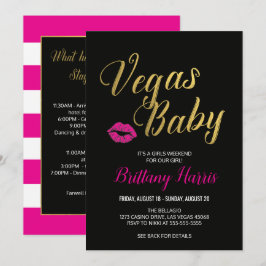 Vegas Baby Itinerary Einladung