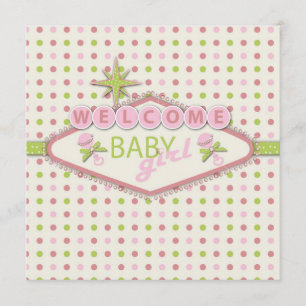 Vegas-Babyparty-Einladungs-Quadrat Einladung