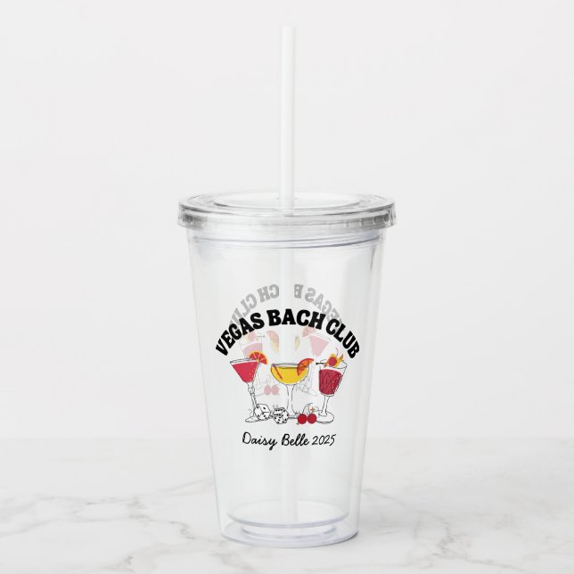 Vegas Bach Club Acryltrinkbecher (Vorderseite)