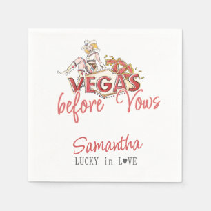 Vegas Before Vows Casino Lucky Moderne Junggeselli Serviette