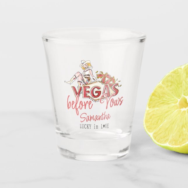 Vegas Before Vows Casino Schnapsglas (Vorderseite)