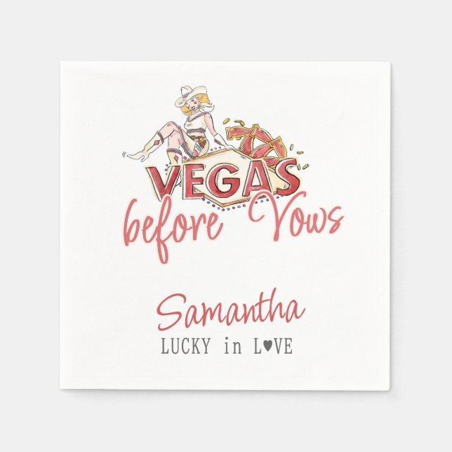 Vegas Before Vows Casino Serviette (Vorderseite)