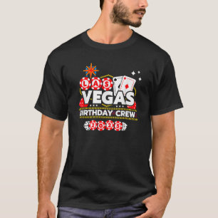 Vegas Birthday Crew Black Unisex Erwachsene Kurz S T-Shirt