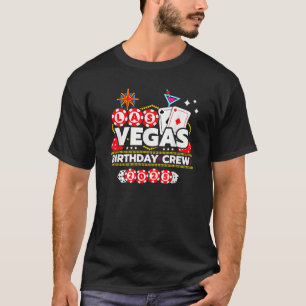 Vegas Birthday Crew Black Women's Small Kurz Slee T-Shirt