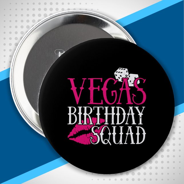 Vegas Birthday Party Group Gift Vegas Squad Button (Von Creator hochgeladen)