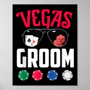 Vegas Bräutigam Braut Verlobung Vegas Junggesellin Poster