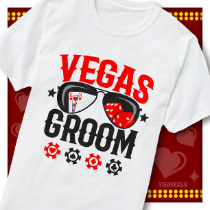 Vegas Bräutigam Junggesellenabschied Casino Würfel T-Shirt