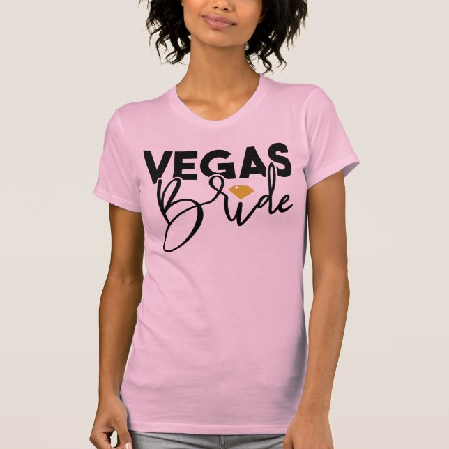 Vegas Bride Junggeselinnen-Abschied T-Shirt (Vorderseite)