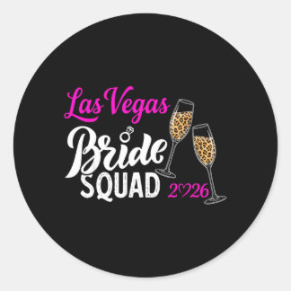 Vegas Bride Squad 2026 Married in Vegas Runder Aufkleber