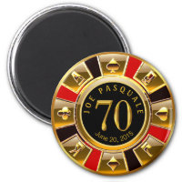Vegas Casino Chip 70. Geburtstag | Rotes Gold