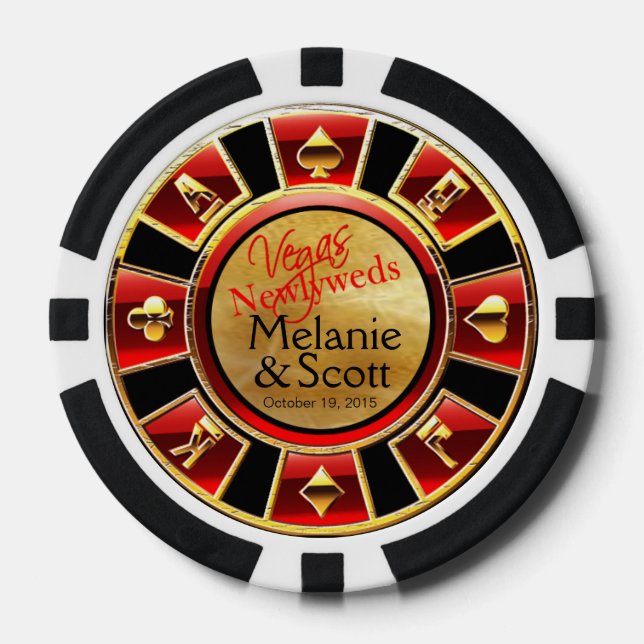 Vegas Casino Chip Red & Black (Vorderseite)