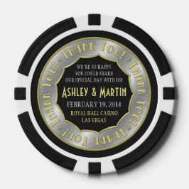 Vegas Casino Gold Silver Wedding Vielen Dank für I Pokerchips