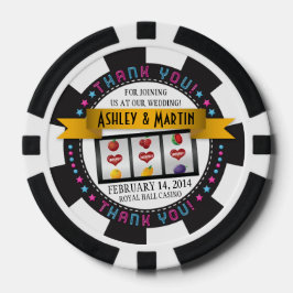 Vegas Casino Hochzeit in Urlaubsort Vielen Dank Pokerchips