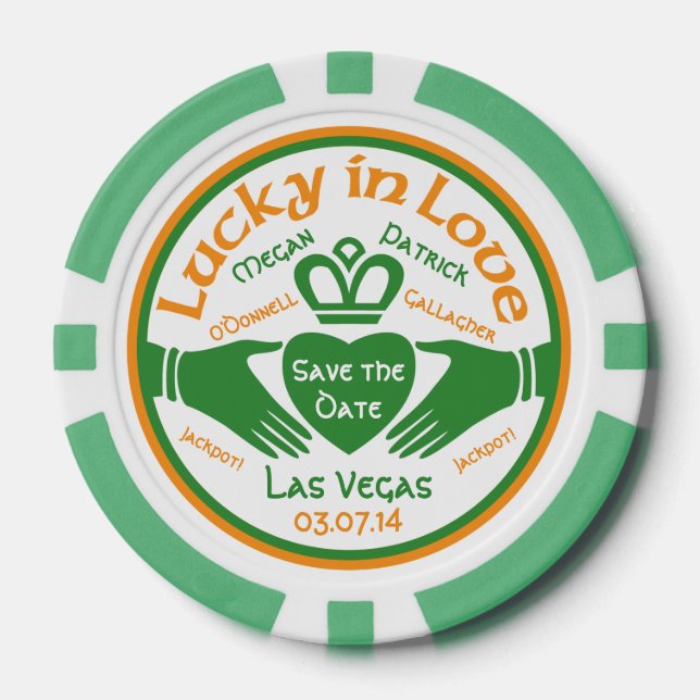 Vegas Casino Lucky in der Liebe Hochzeit Sichern S Pokerchips (Vorderseite)