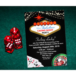 Vegas Casino Nachtparty-Einladung Einladung