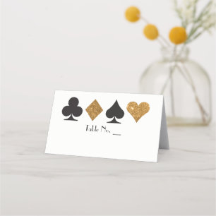Vegas Gold Imitate Glitzer Platzkarte mit Tabellen