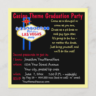 Vegas-Graduierungsparteien Einladung