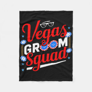 Vegas Groom Squad Vegas Bachelor Party Verheiratet Fleecedecke
