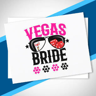 Vegas-Hochzeit - Braut - Vegas-Junggesellinnenabsc Postkarte