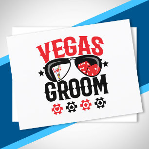 Vegas-Hochzeit - Bräutigam - Vegas-Junggesellenabs Postkarte