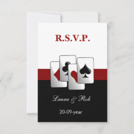 Vegas Hochzeit rsvp Karten Standard 3,5 x 5