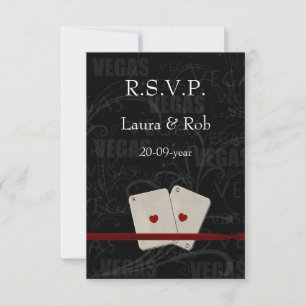 Vegas Hochzeit rsvp Karten Standard 3,5 x 5