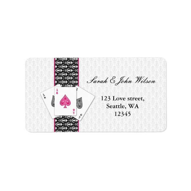 Vegas Hochzeit ,Rücksendesiegel Adressaufkleber (Vorne)