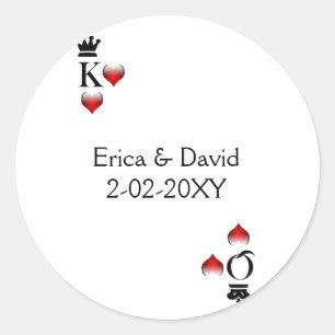 Vegas-Hochzeitstag-Umschlag Aufkleber