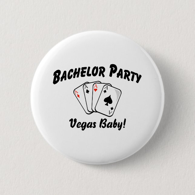Vegas-Junggeselle-Party Button (Vorderseite)
