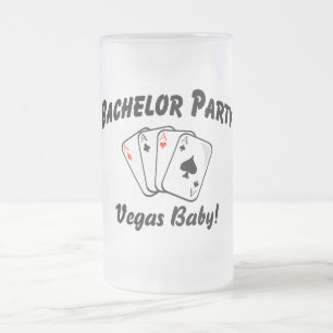 Vegas-Junggeselle-Party Mattglas Bierglas