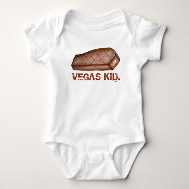 Vegas Kid Las Vegas NV Nevada Strip Steak Baby Strampler (Vorderseite)