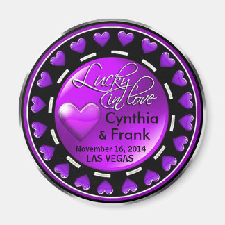 Vegas Lucky Liebe Spielspazierweg Casino lila Magnet