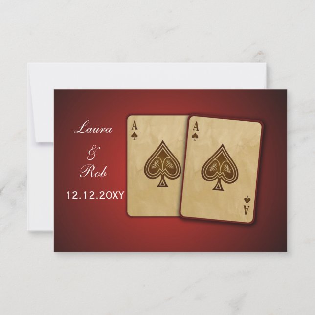 Vegas mariage rsvp standard 3,5 x 5 (Devant)