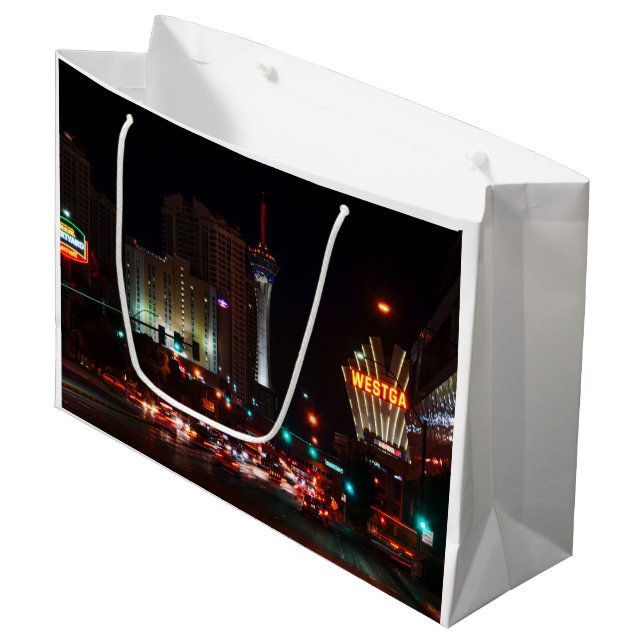 Vegas Paradise Road Große Geschenktüte (Vorderseite Schrägansicht)