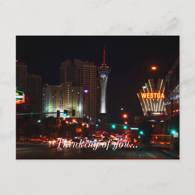 Vegas Paradise Road Postkarte (Vorderseite)