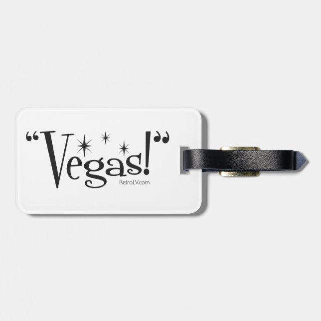 "Vegas! "RetroLV.Com Gepäckanhänger (Rückseite horizontal)