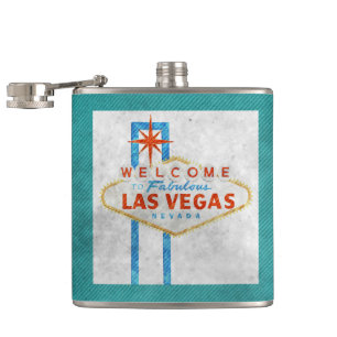 Vegas-Schildgrunge Flachmann