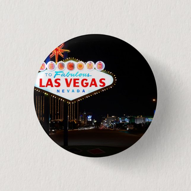 Vegas Sign Night Button (Vorderseite)