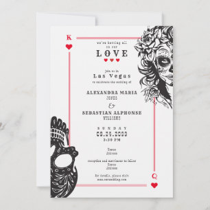 Vegas spielen Karten Zucker Schädel Hochzeit Einla