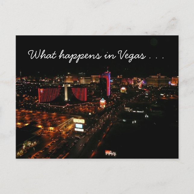 Vegas Strip Ereignisse Postkarte (Vorderseite)