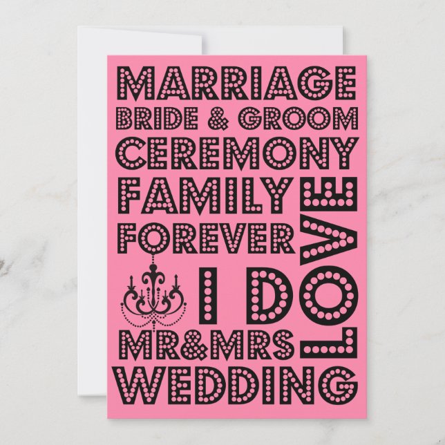 Vegas Style Hochzeitseinladungen Einladung (Vorderseite)