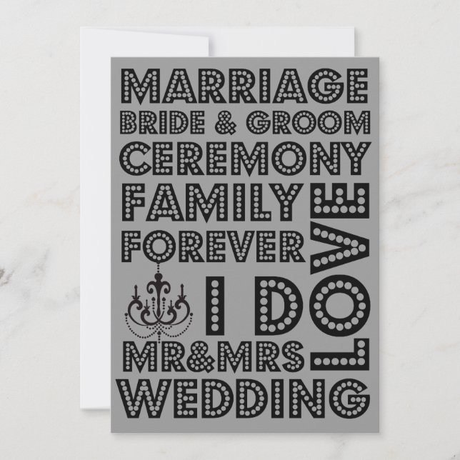 Vegas Style Mariage Invitations (Devant)