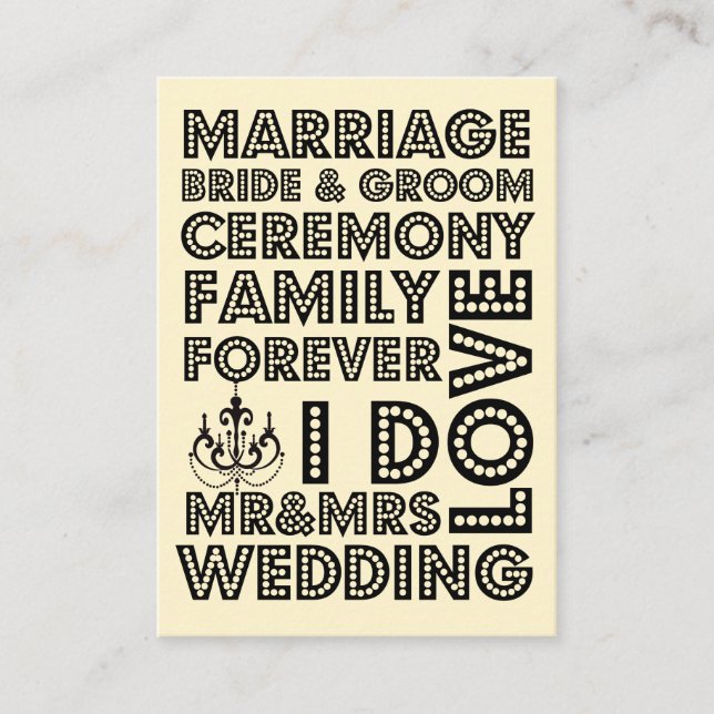 Vegas Style Wedding Invitation Card Einsteckkarten Begleitkarte (Vorderseite)