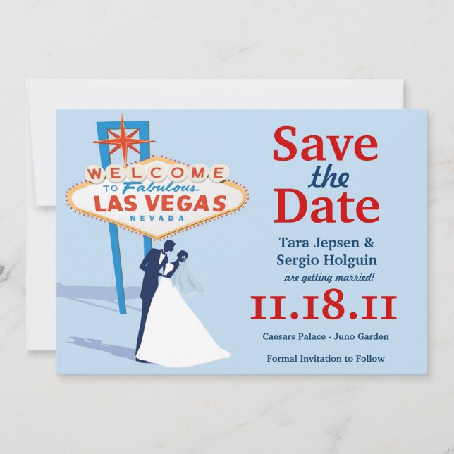Vegas Termin vormerken! Save The Date (Vorderseite)
