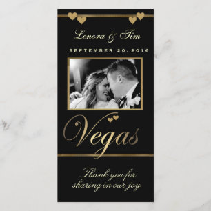 Vegas Thema danke Fotokarte