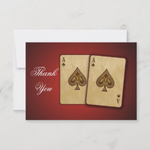 Vegas thème Carte de remerciements standard 3,5 x 