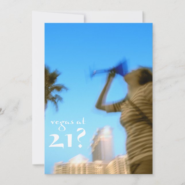 Vegas um 21? Einladungen zum Geburtstag (Vorderseite)