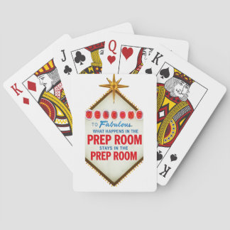 Vegas-Vorbereitungsraum Lustige Poker-Karten Spielkarten