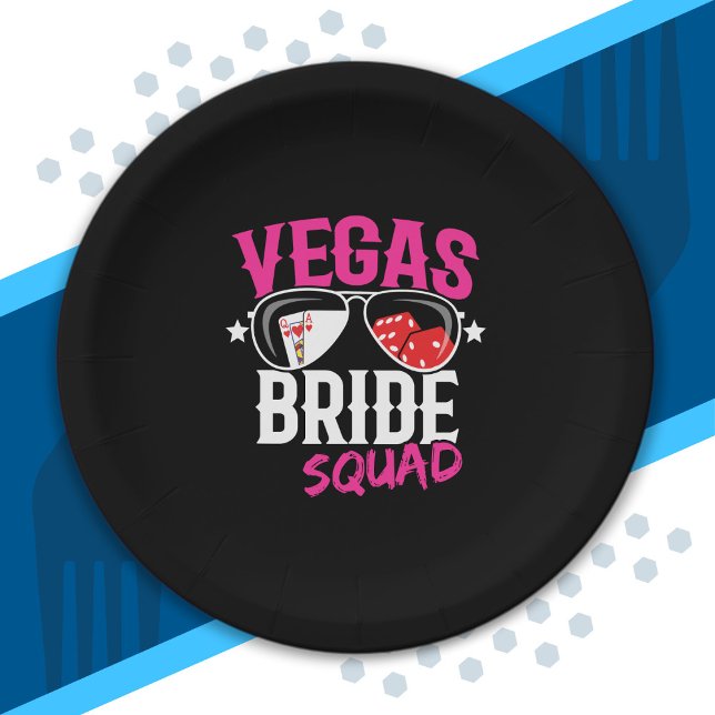 Vegas Wedding Bride Squad Vegas Bachelorette Party Pappteller (Von Creator hochgeladen)